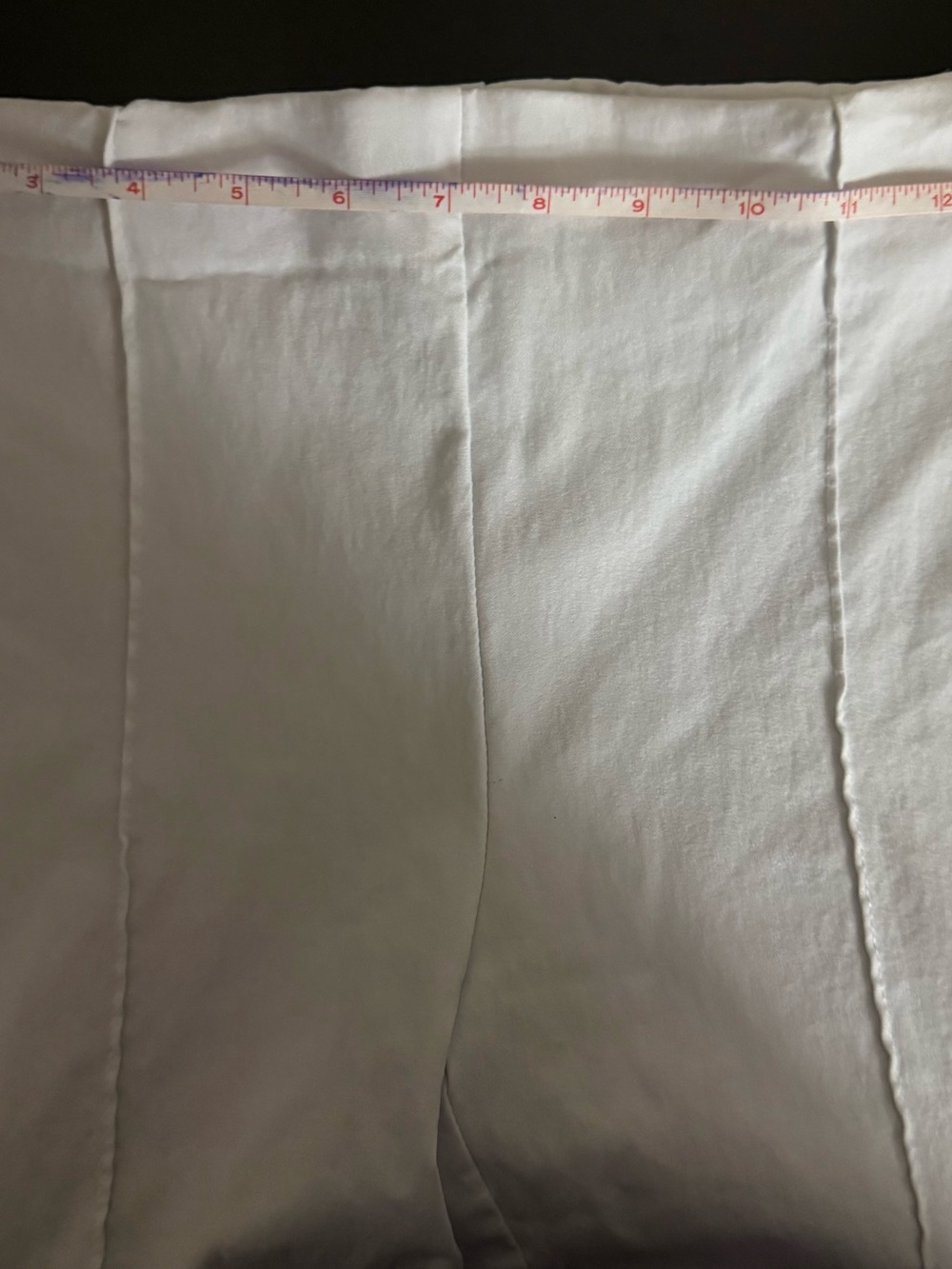 Bright White Cropped Front Seam Stretch Dress Pants, Canadian-Made - Picture 5 of 10